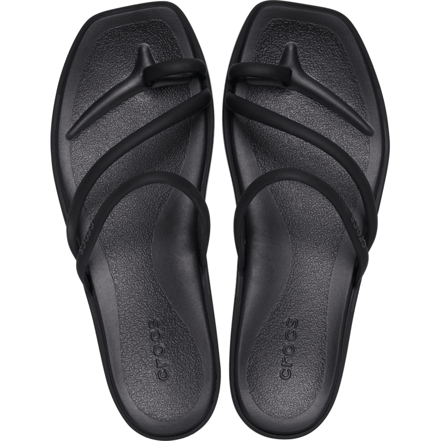 Black Women's Miami Toe Loop Sandal - Top - Crocs