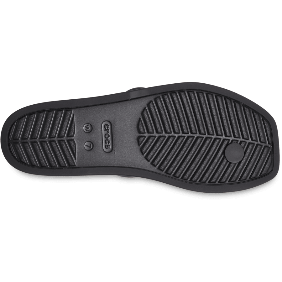 Black Women's Miami Toe Loop Sandal - Bottom - Crocs