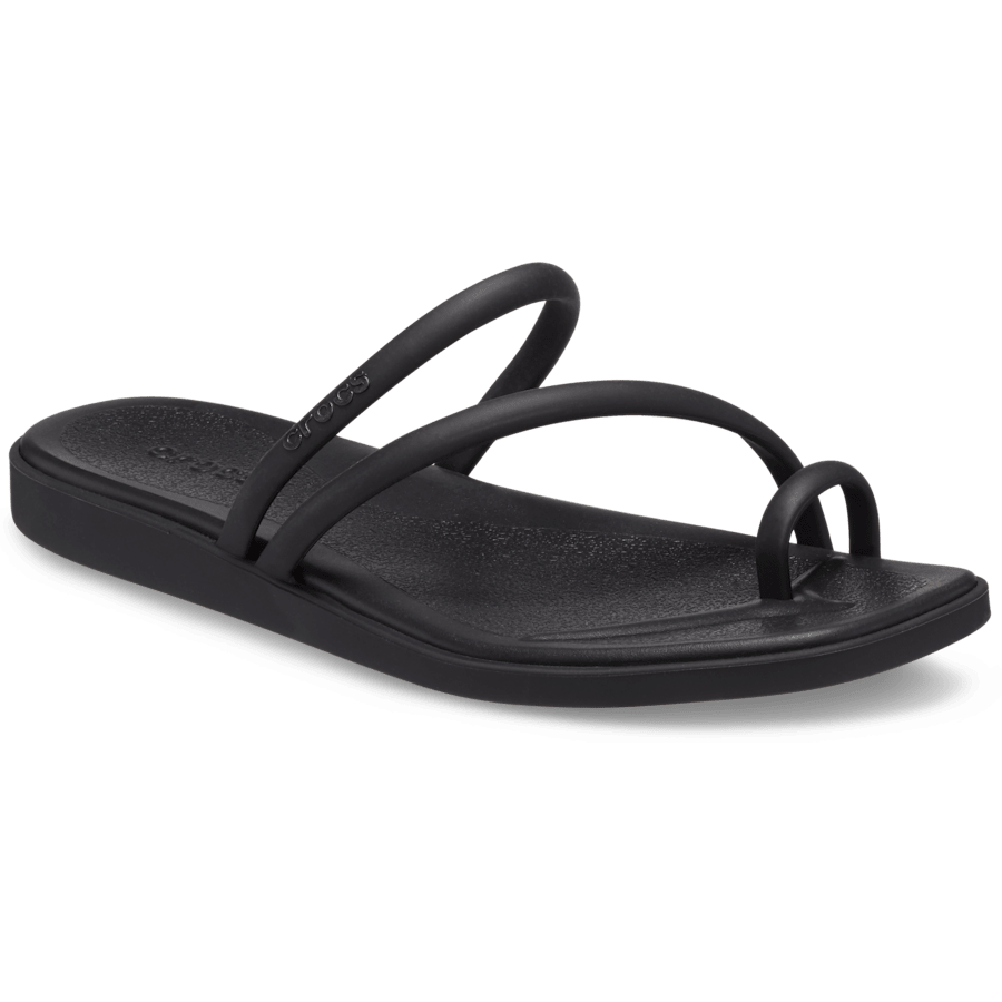 Black Women's Miami Toe Loop Sandal - Angle - Crocs