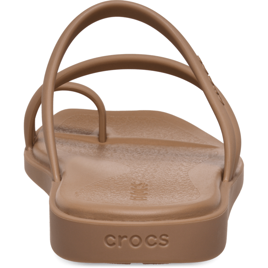Milk Chocolate Women's Miami Toe Loop Sandal - Back - Crocs