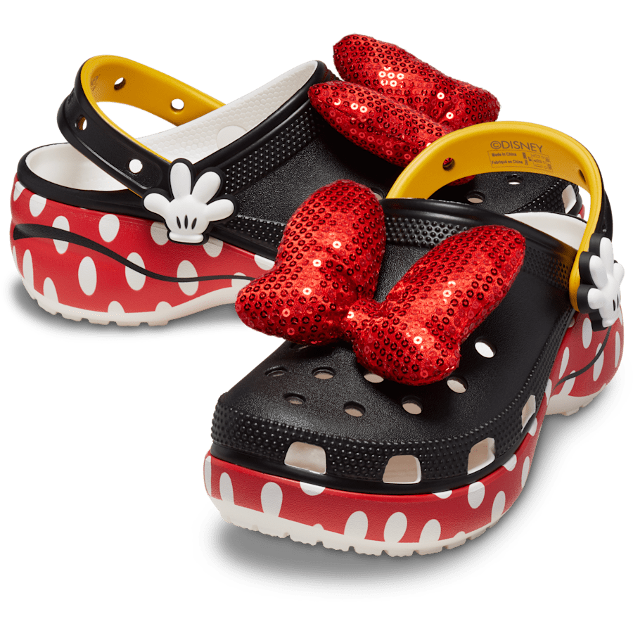 White Minnie Mouse Classic Platform Clog - Pair - Crocs