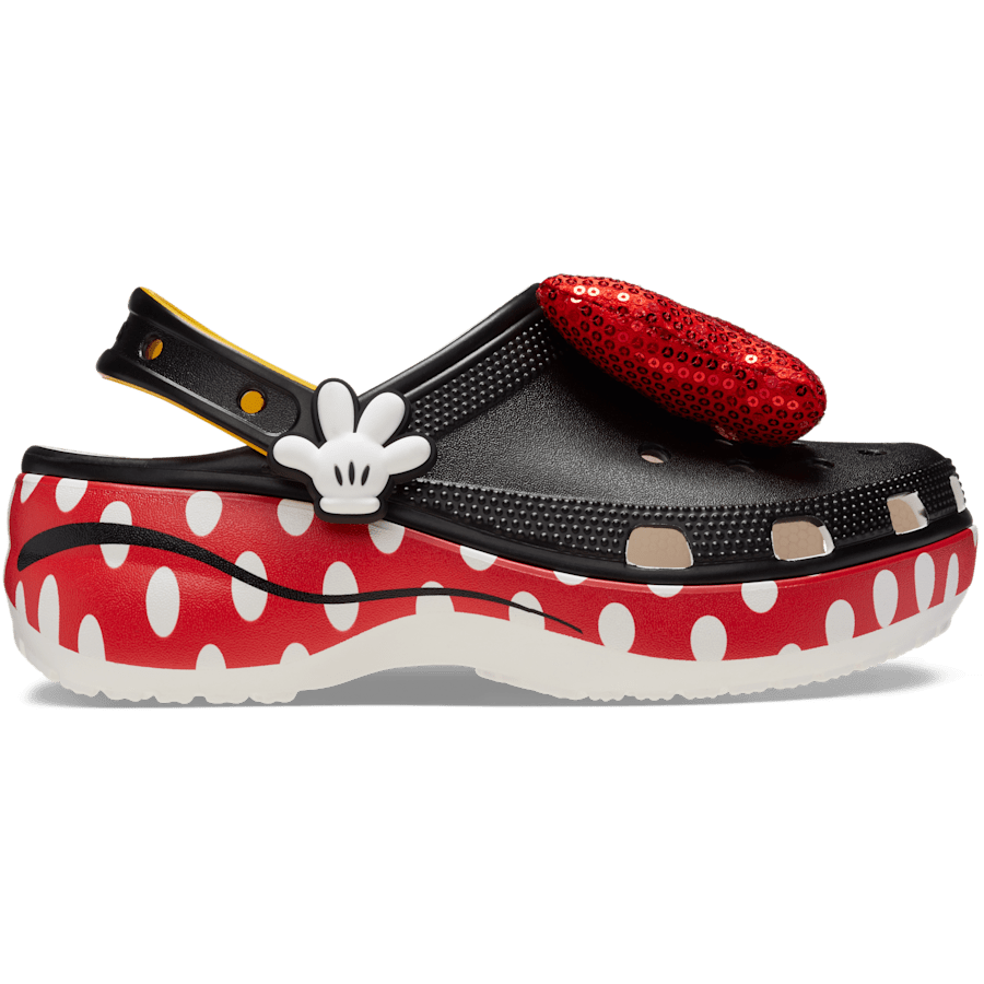 White Minnie Mouse Classic Platform Clog - Top - Crocs