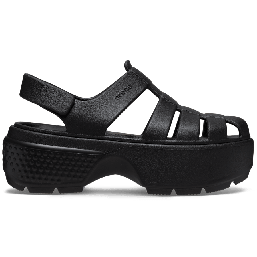 Black Stomp Fisherman Sandal - Side - Crocs