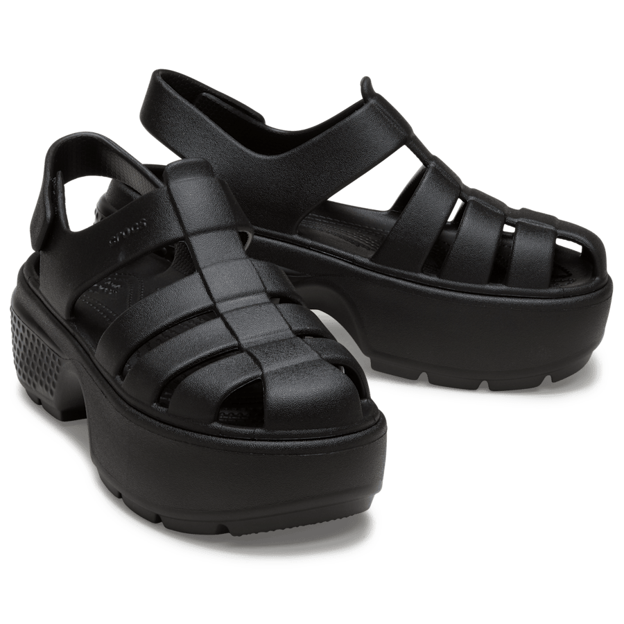 Black Stomp Fisherman Sandal - Pair - Crocs