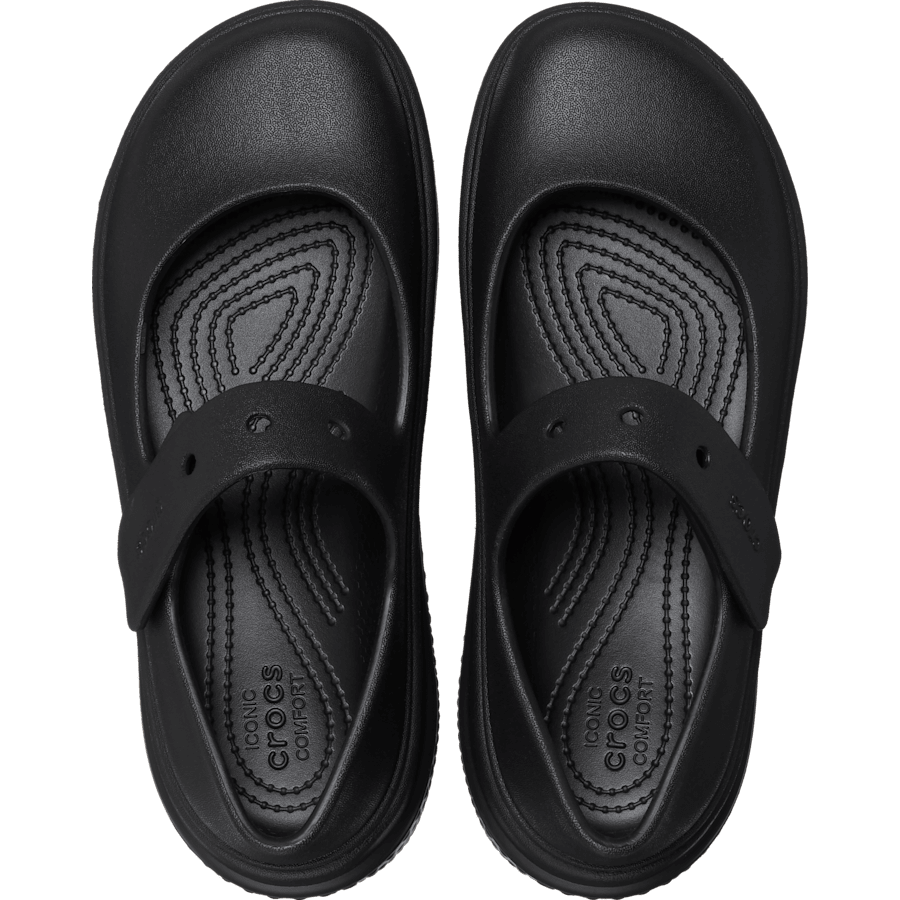 블랙/블랙 스톰프 메리제인 - 상단 - Crocs