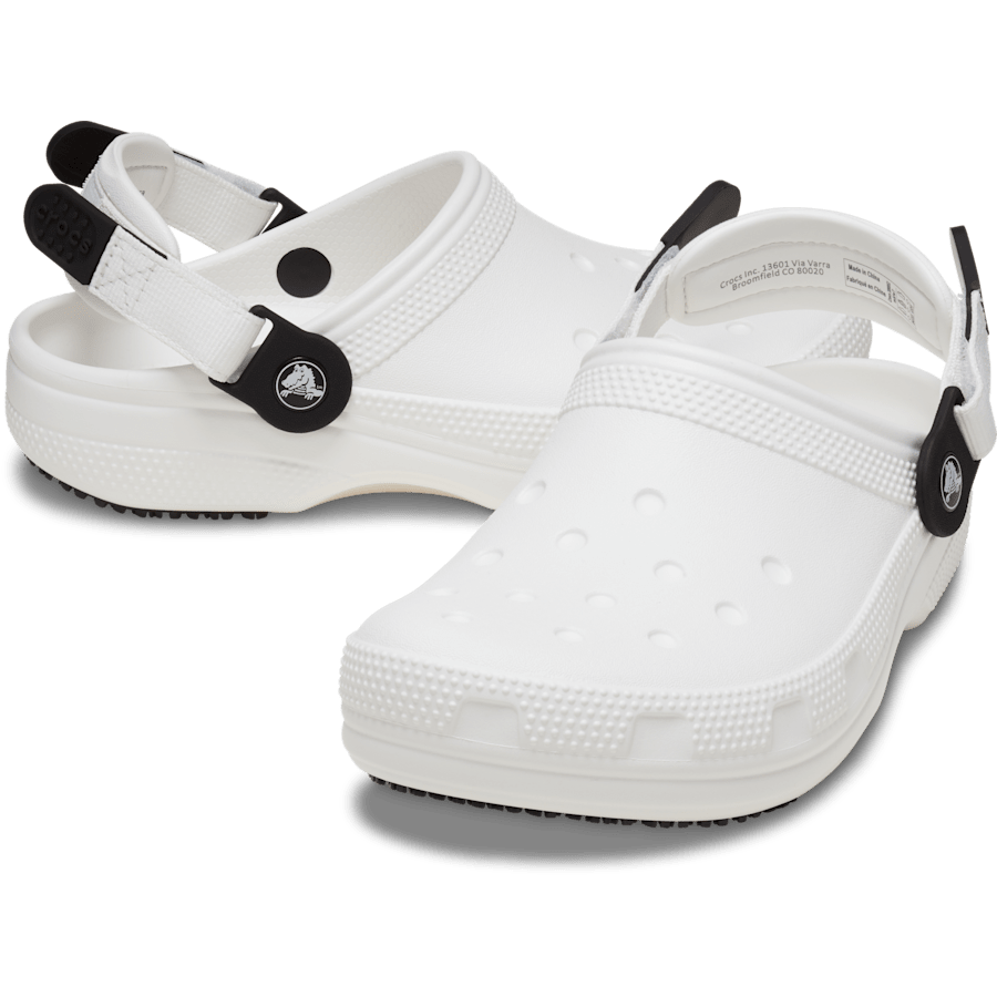 White Classic Work Clog - Pair - Crocs PFD