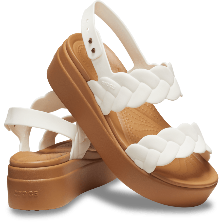 Chalk Brooklyn Woven Low Wedge - Pair - Crocs