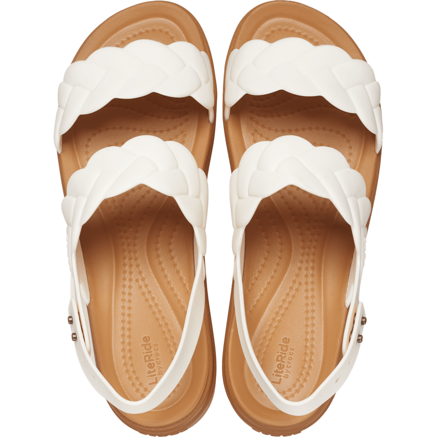 Chalk Brooklyn Woven Low Wedge - Top - Crocs
