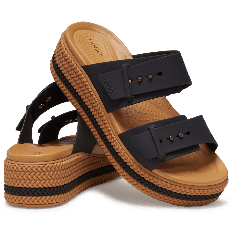 Black Brooklyn Woven Buckle - Pair - Crocs