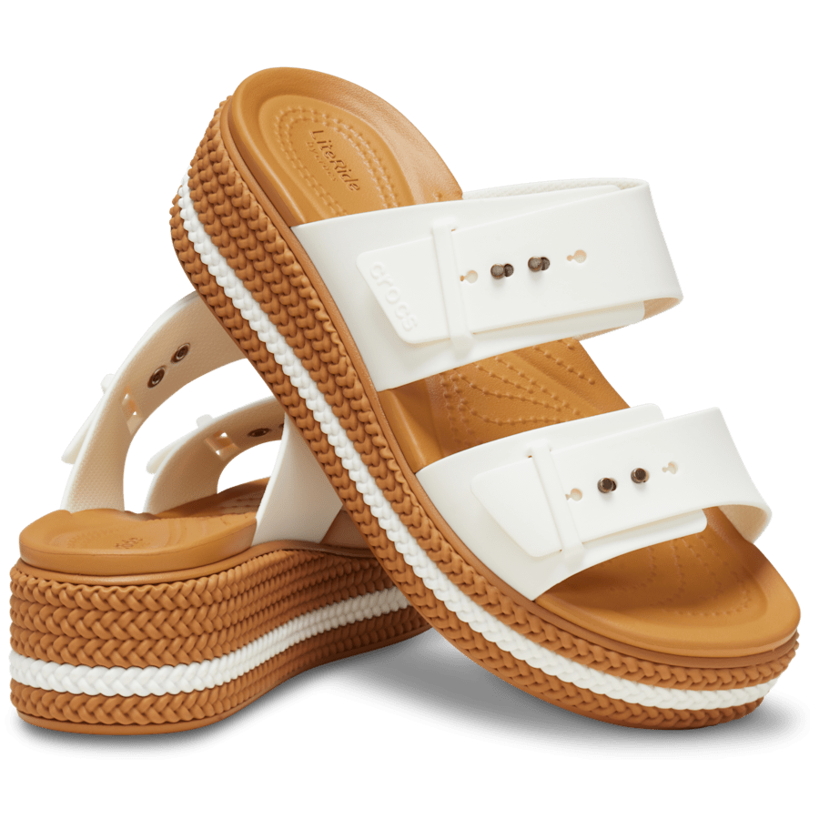 Chalk Brooklyn Woven Buckle - Pair - Crocs