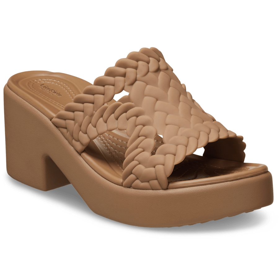 Sepia Brooklyn Woven Heel - Angle - Crocs