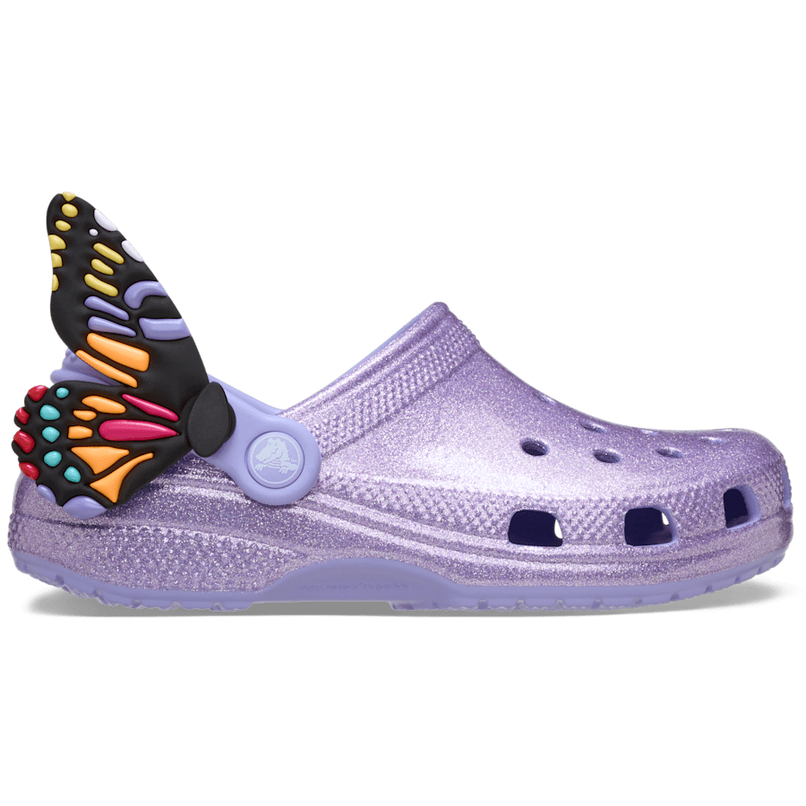 Mystic Purple Toddler Classic IAM Butterfly Clog - Side - Crocs
