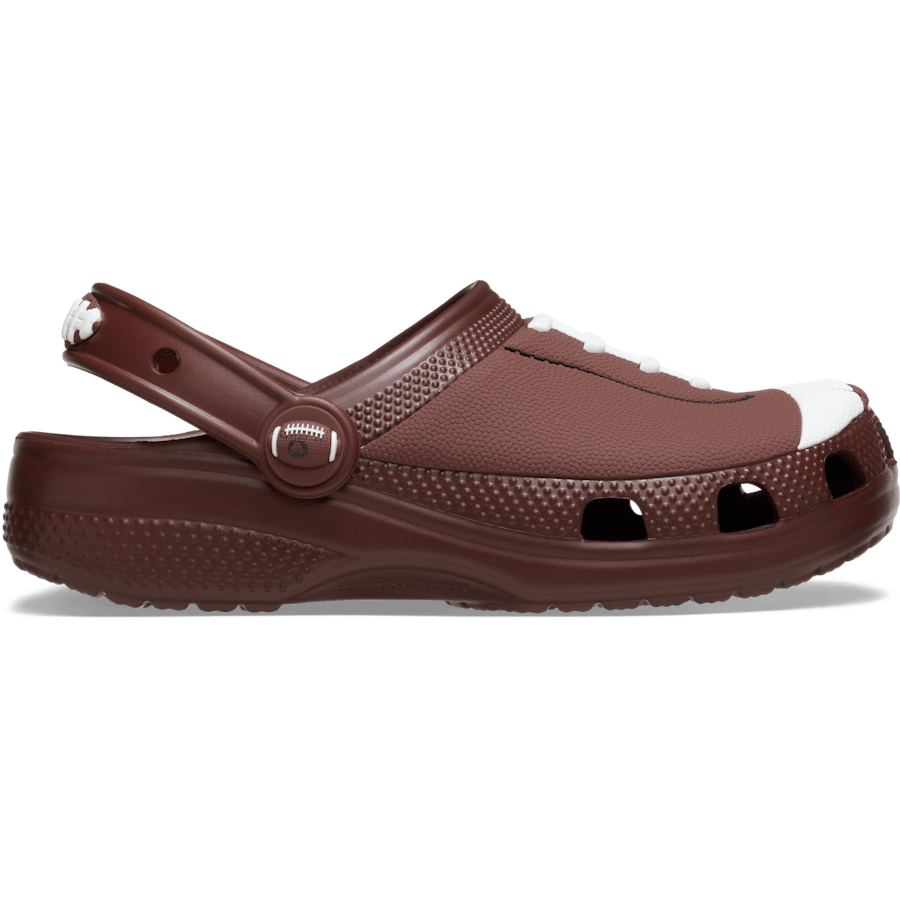 Dark Clay Toddler Classic Football Clog - Side - Crocs
