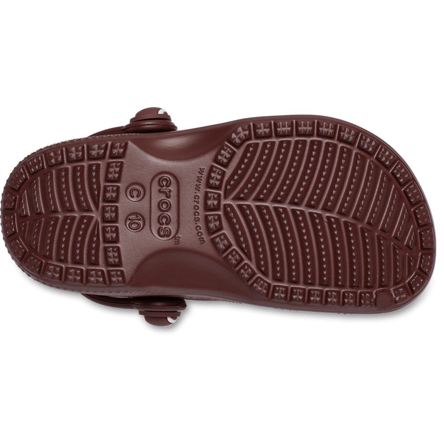 Dark Clay Toddler Classic Football Clog - Bottom - Crocs