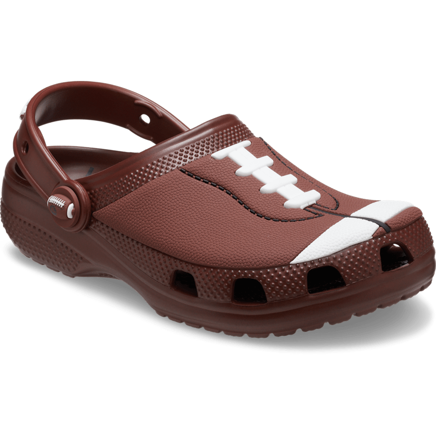 Dark Clay Toddler Classic Football Clog - Angle - Crocs