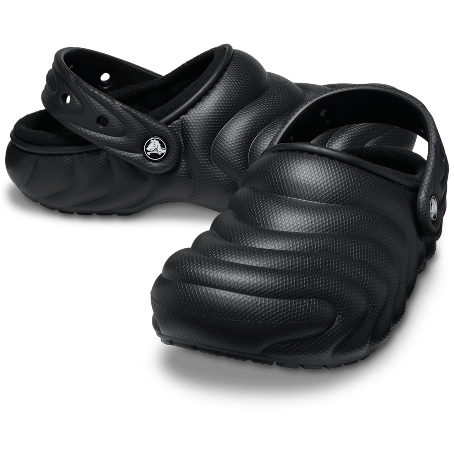 Black Classic Lined Overpuff Clog - Pair - Crocs