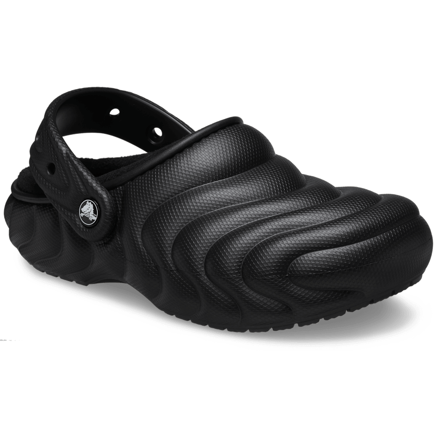 Black Classic Lined Overpuff Clog - Angle - Crocs