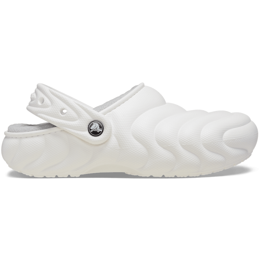 White Classic Lined Overpuff Clog - Side - Crocs