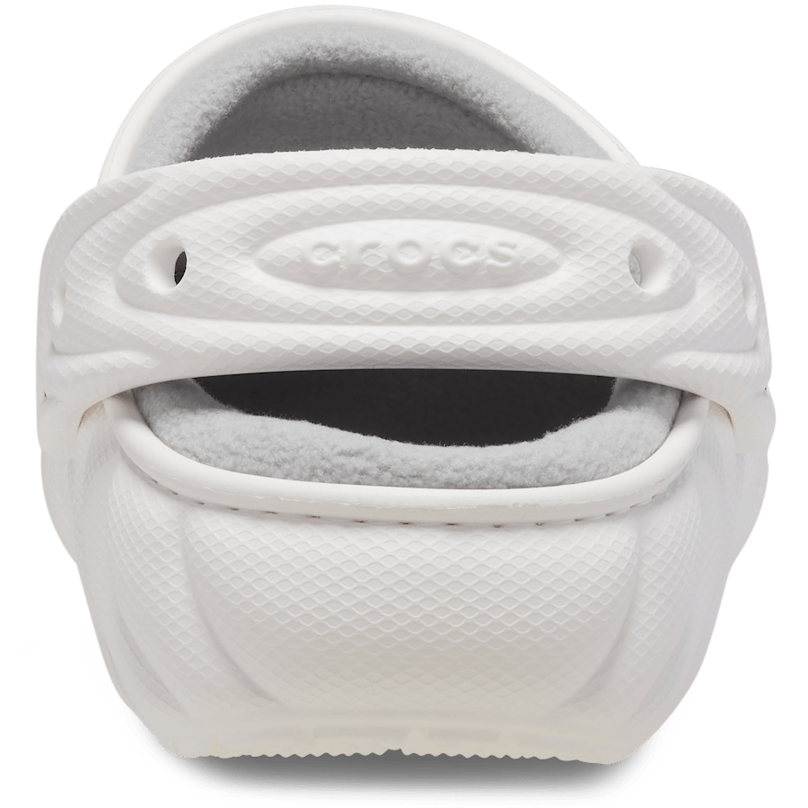 White Classic Lined Overpuff Clog - Back - Crocs