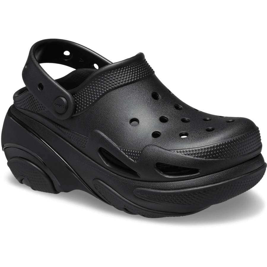Triple Black Bubble Crush Clog - Angle - Crocs