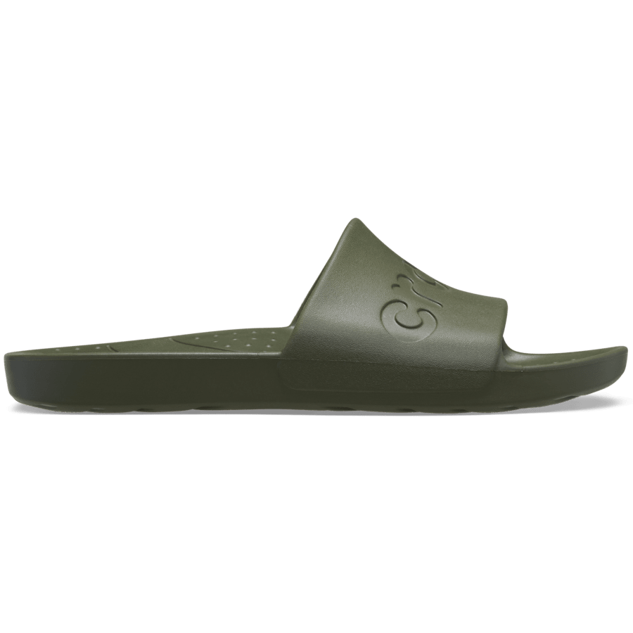 Army Green Crocs Slide - Side - Crocs