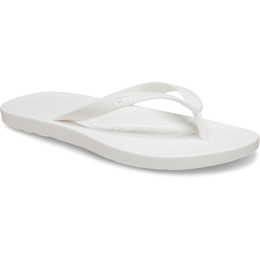 White Crocs Flip - Angle - Crocs