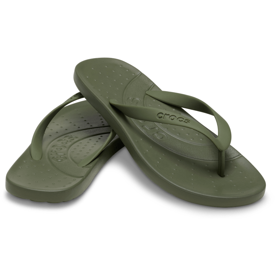 Army Green Crocs Flip - Pair - Crocs