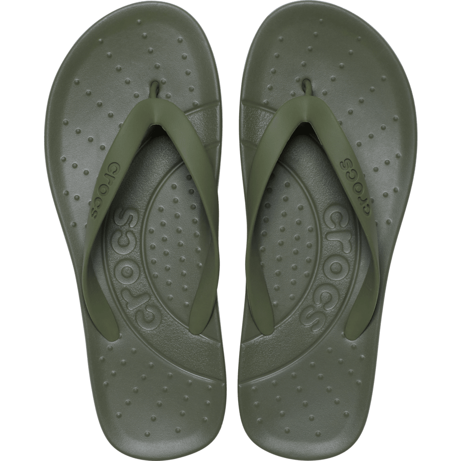 Army Green Crocs Flip - Top - Crocs