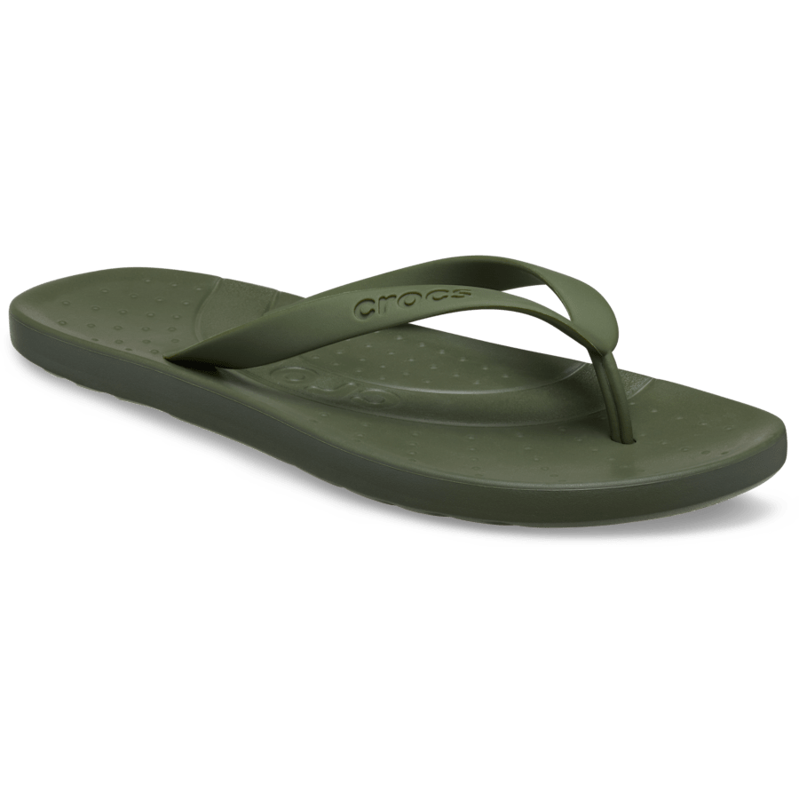 Army Green Crocs Flip - Angle - Crocs