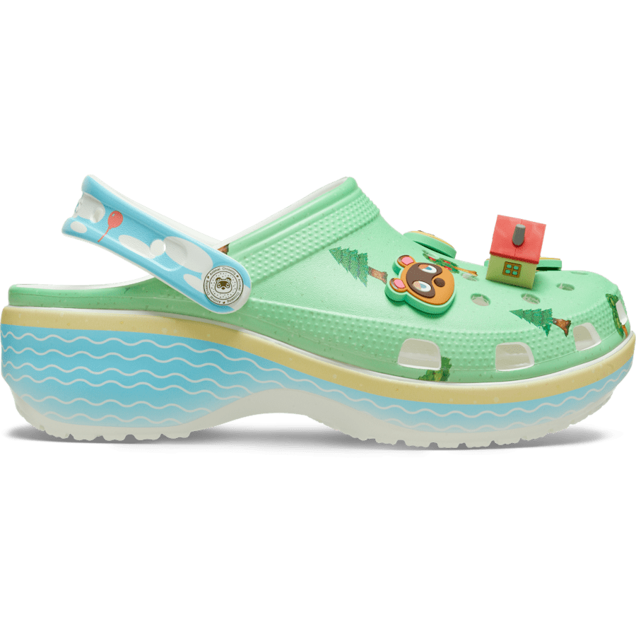 Multi Animal Crossing Platform Clog - Top - Crocs