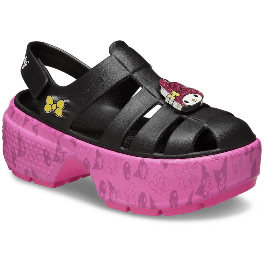 Multi Hello Kitty® and Friends My Melody™ and Kuromi™ Stomp Sandal - Angle - Crocs