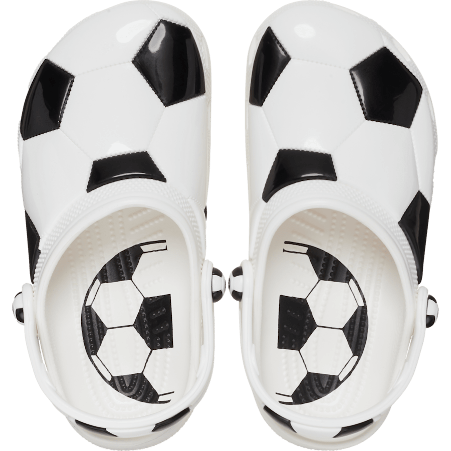 White / Black Kids' Classic Soccer Clog - Top - Crocs