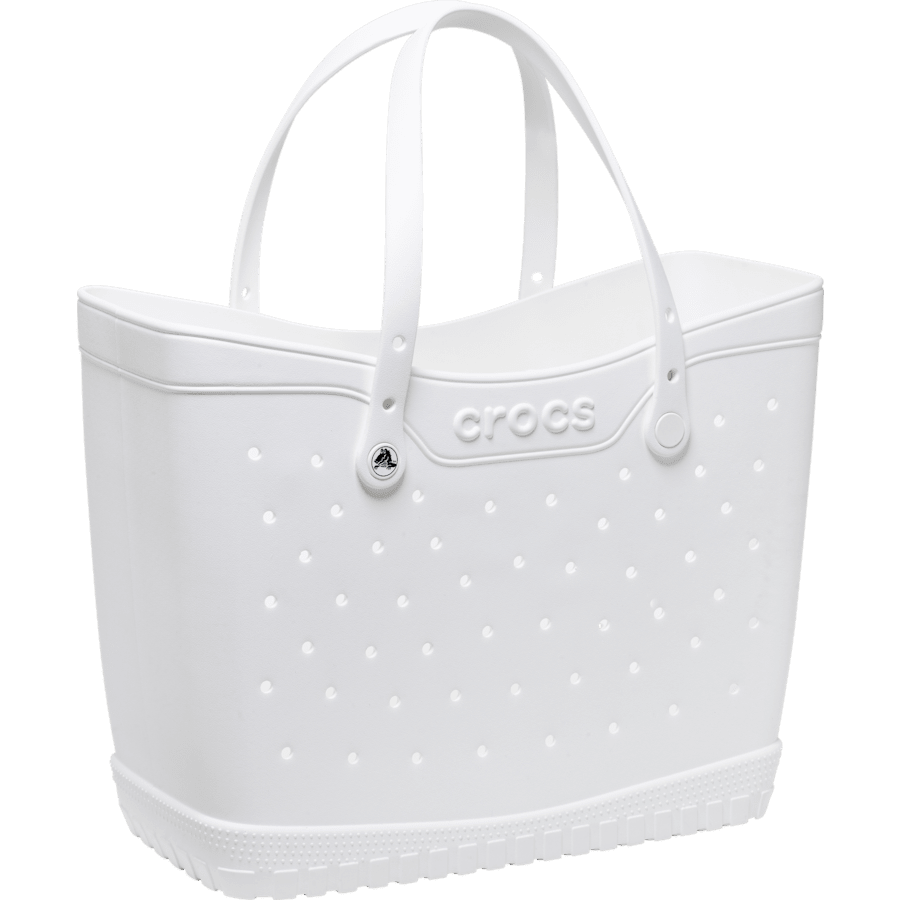 White Crocs Classic Large Tote - Angle - Crocs