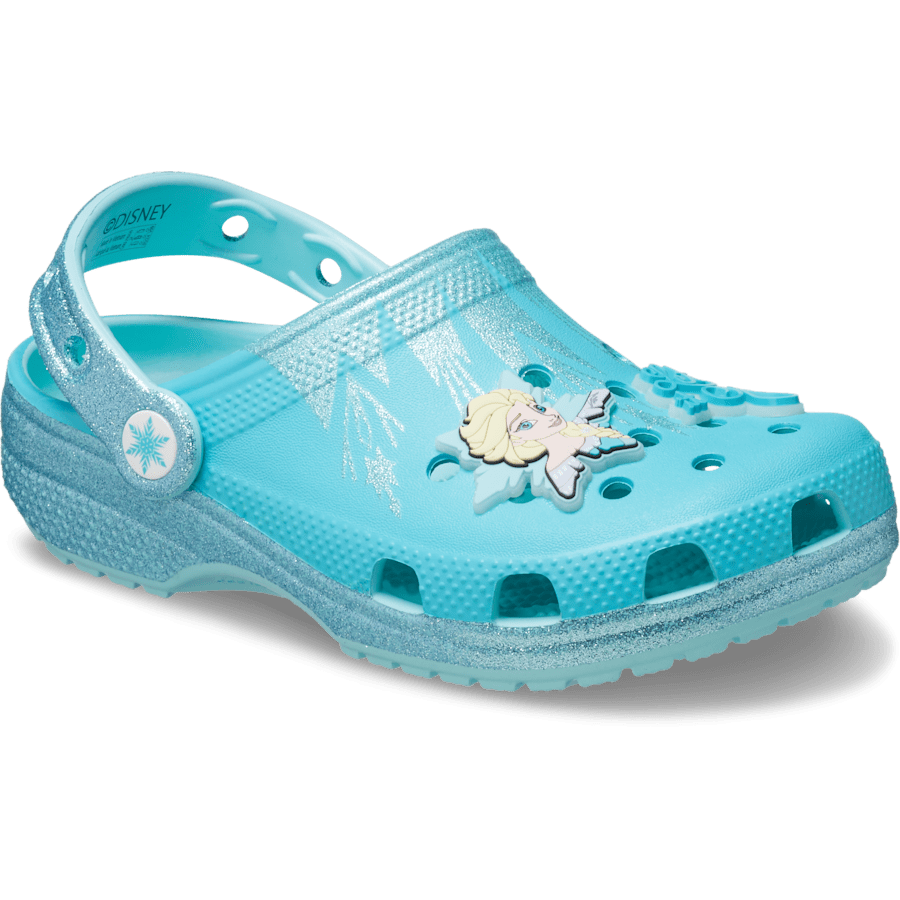 Multi Kids' Disney Frozen Elsa Classic Clog - Angle - Crocs