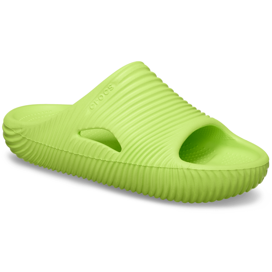 Limeade Mellow Tide Recovery Slide - Angle - Crocs