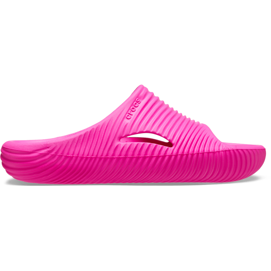 Pink Crush Mellow Tide Recovery Slide - Custom Angle - Crocs