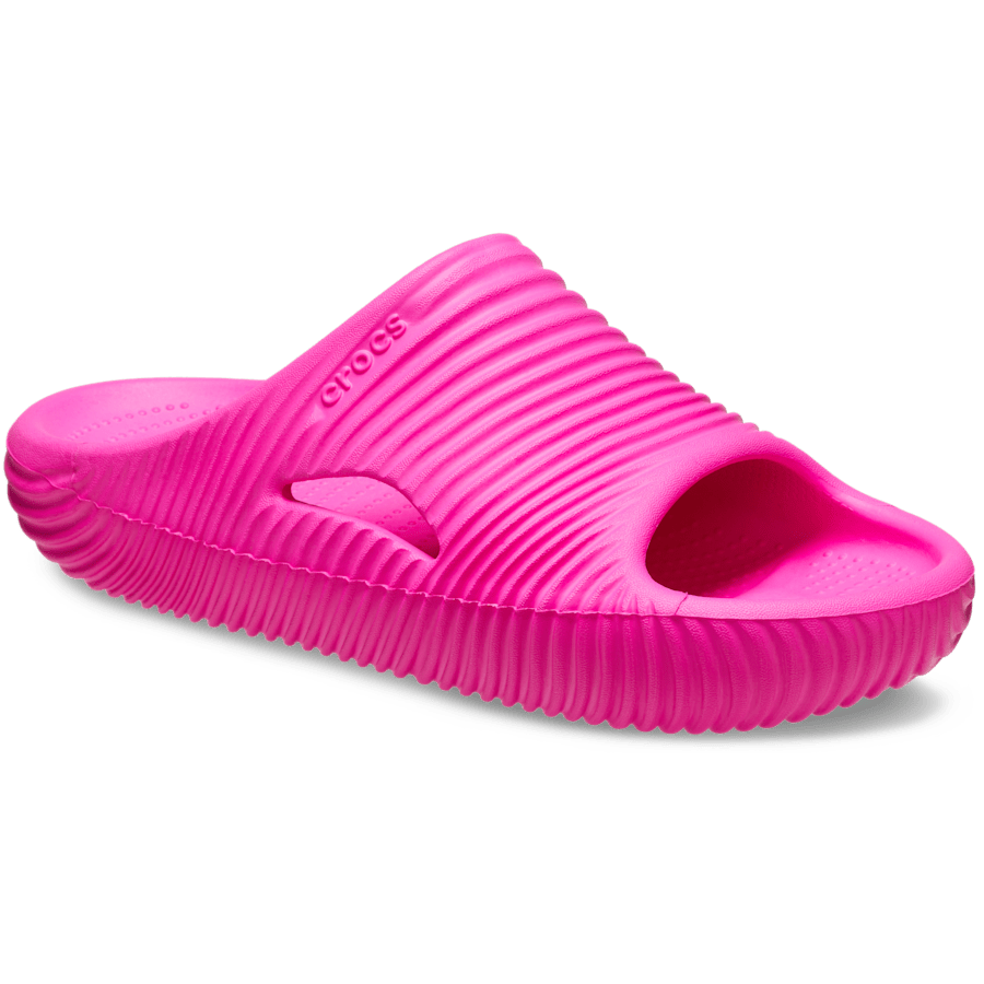 Pink Crush Mellow Tide Recovery Slide - Custom Angle - Crocs