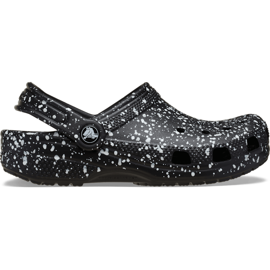 Crocs Kids’ Classic Splatter Paint Clog — Black