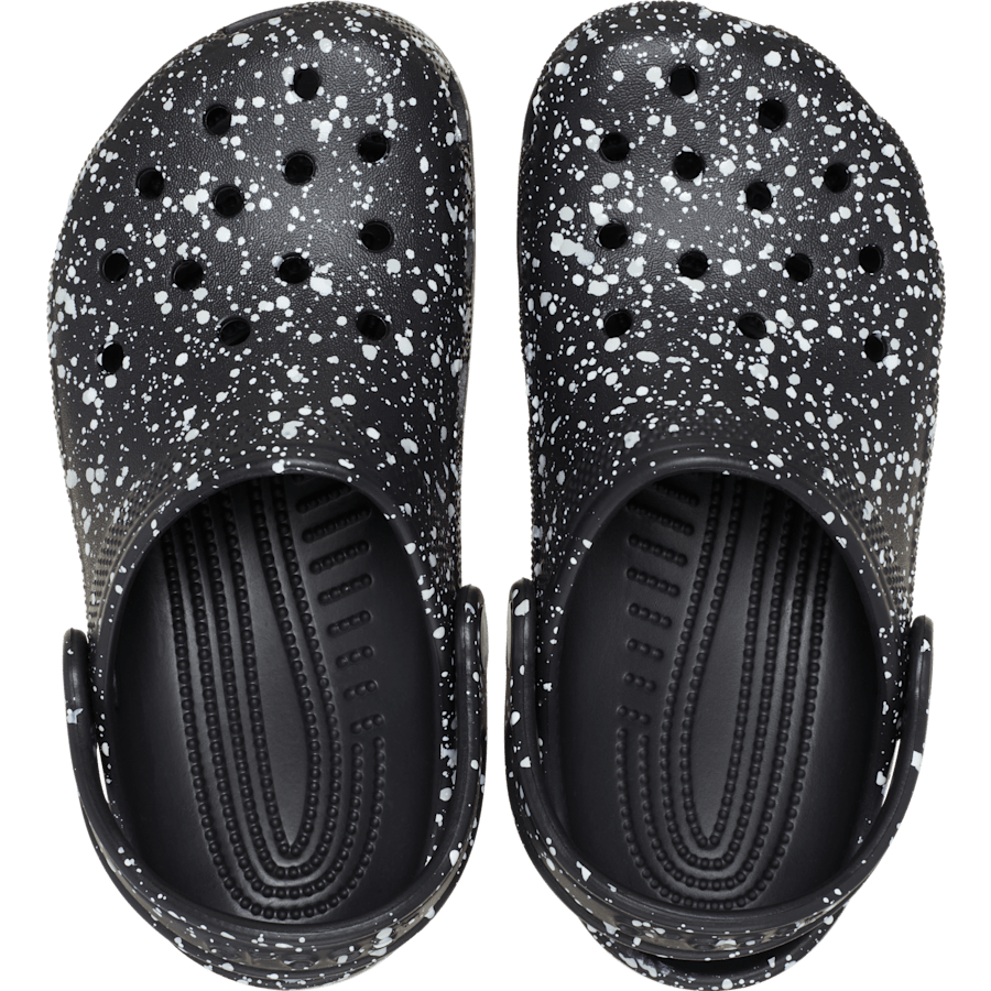 Crocs Kids’ Classic Splatter Paint Clog — Black