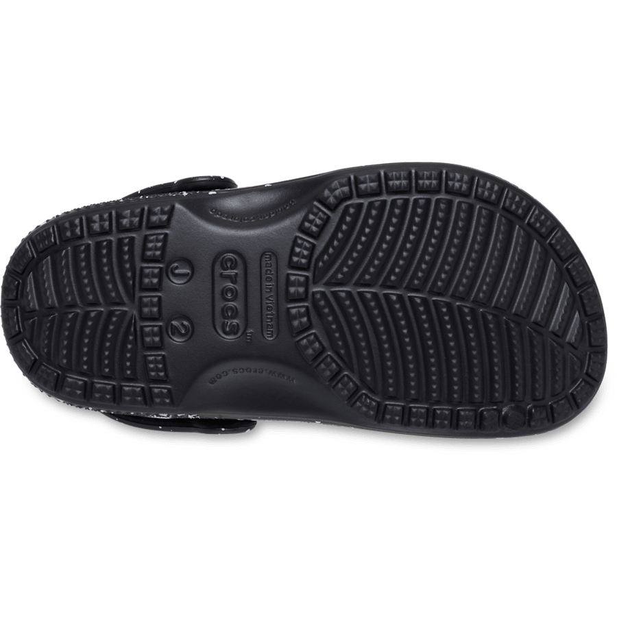 Crocs Kids’ Classic Splatter Paint Clog — Black