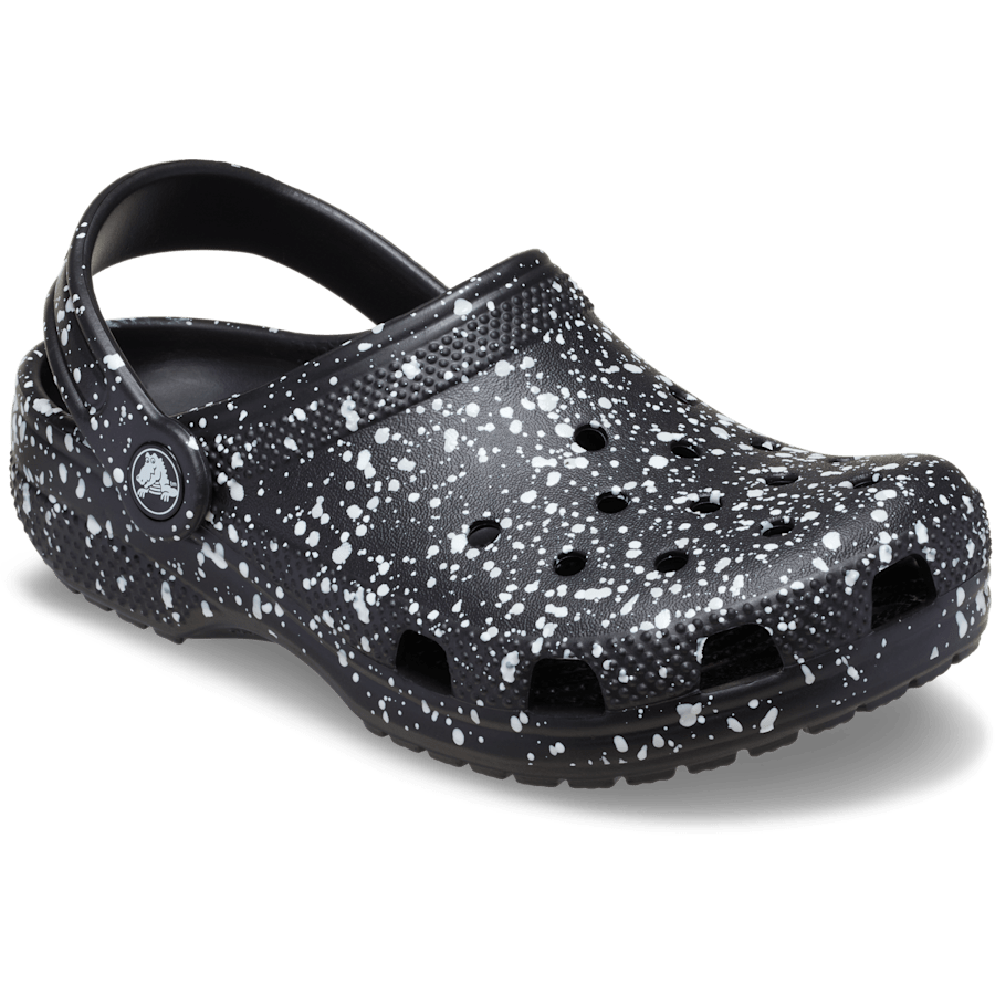 Crocs Kids’ Classic Splatter Paint Clog — Black