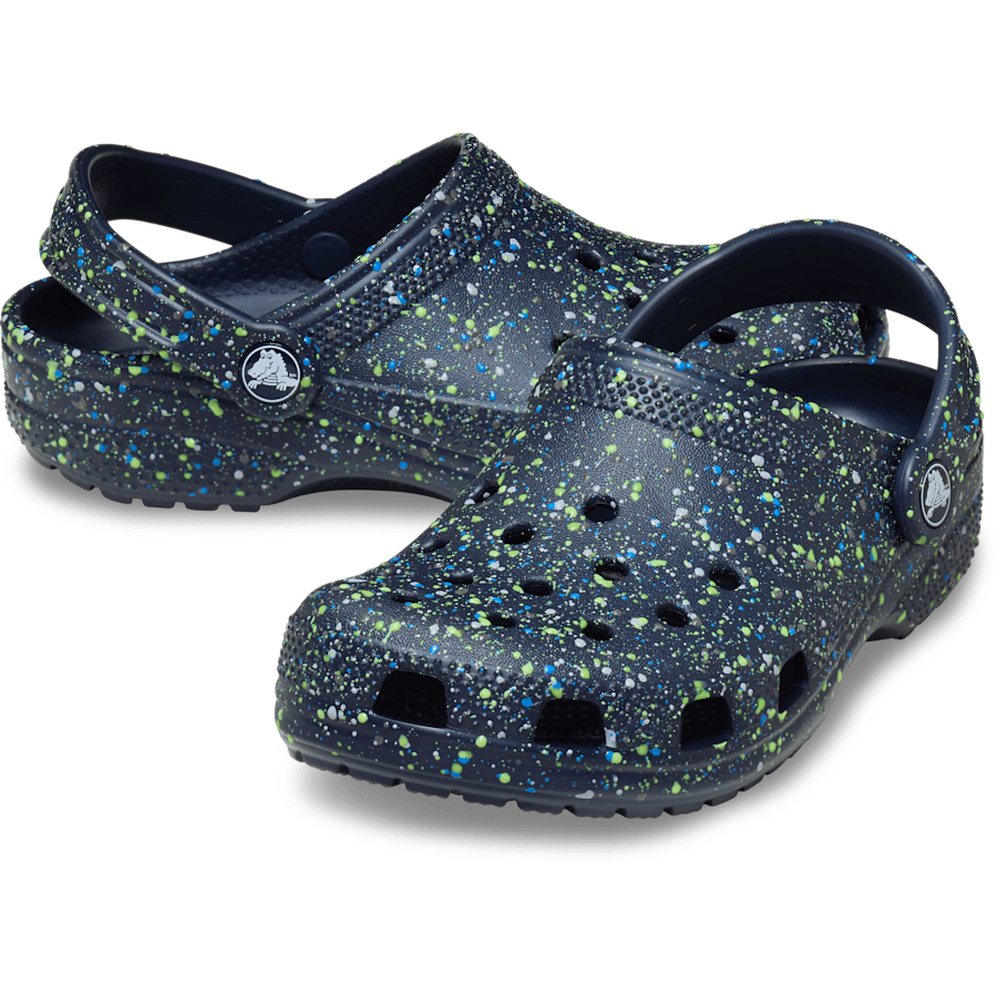 Bleu Marine / Multi Sabots classiques Éclaboussures de peinture pour enfants - Paire - Crocs