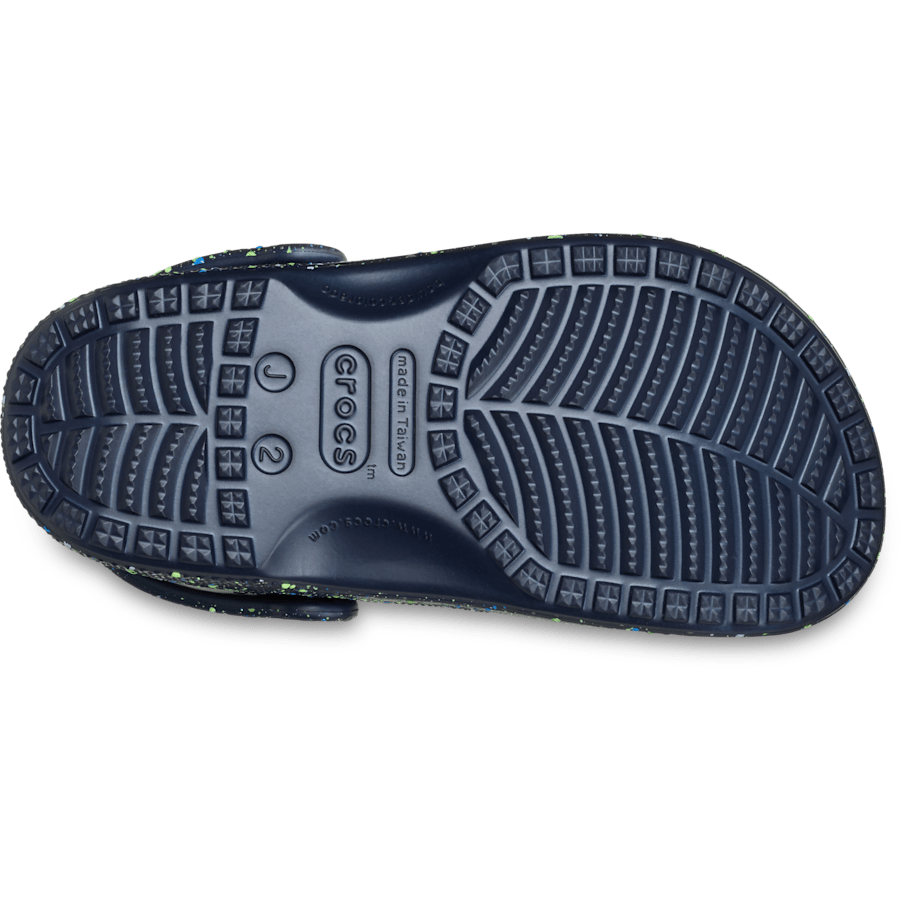 Bleu Marine / Multi Sabots classiques Éclaboussures de peinture pour enfants - Dessous - Crocs