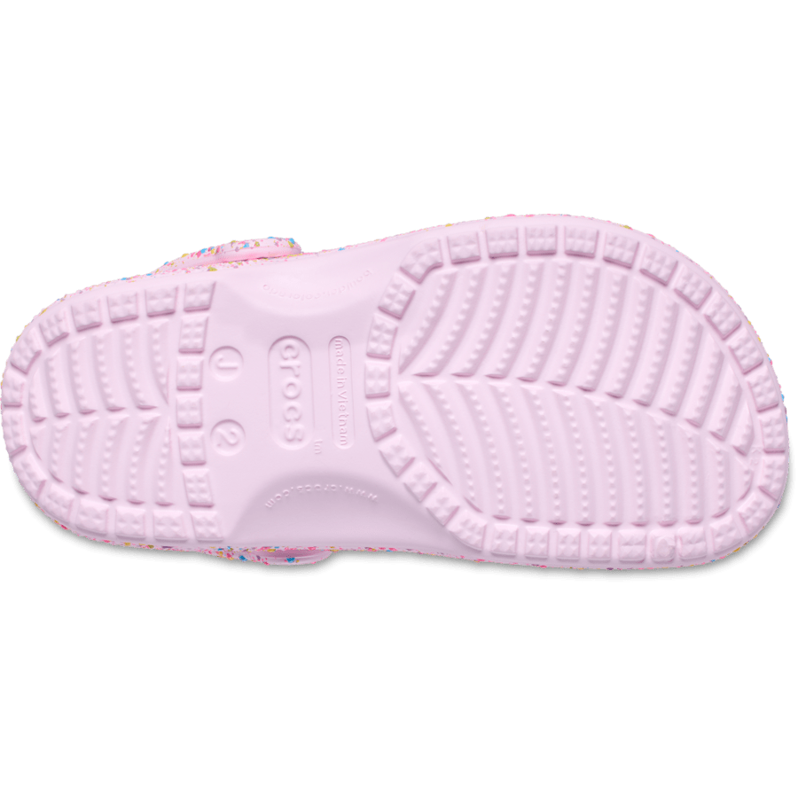 Pink Milk Kids’ Classic Splatter Paint Clog - Bottom - Crocs