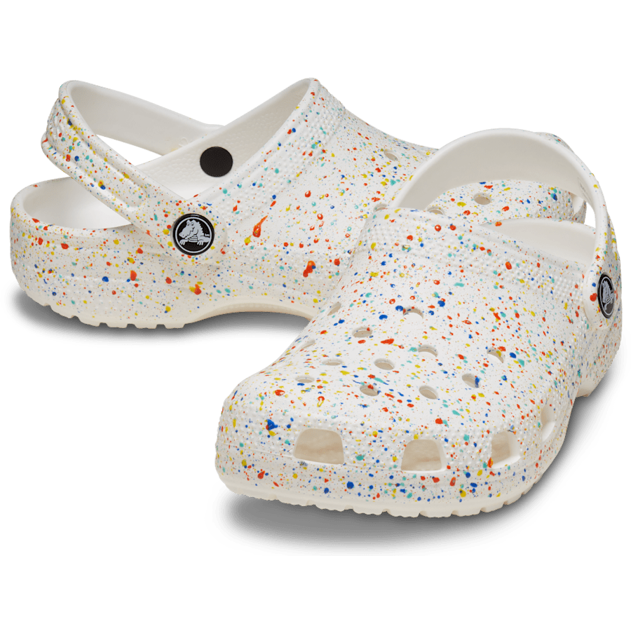 White / Multi Kids’ Classic Splatter Paint Clog - Pair - Crocs