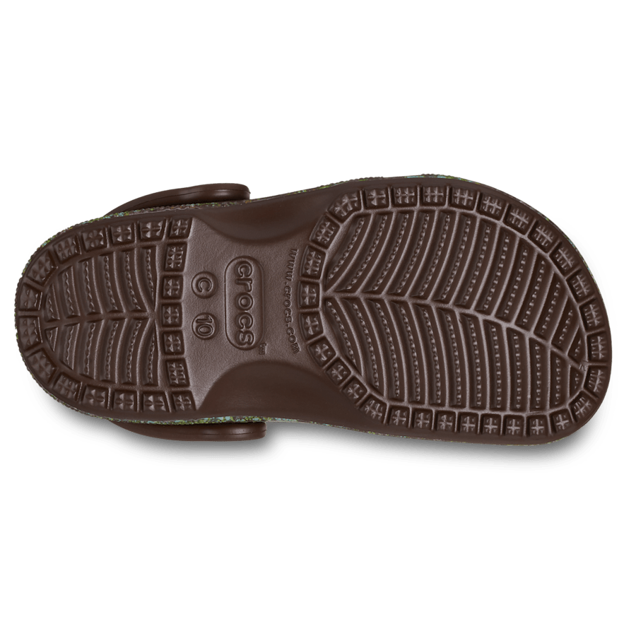 Coffee/Multi Toddler Classic Bugs Clog - Bottom - Crocs