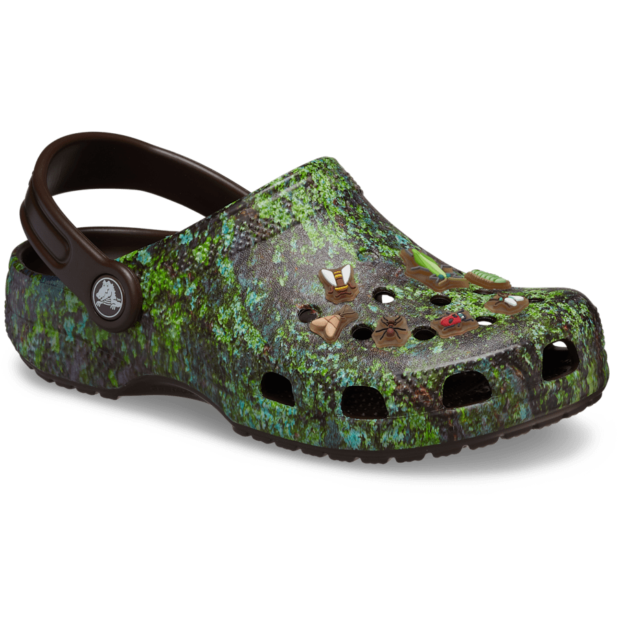 Coffee/Multi Toddler Classic Bugs Clog - Angle - Crocs