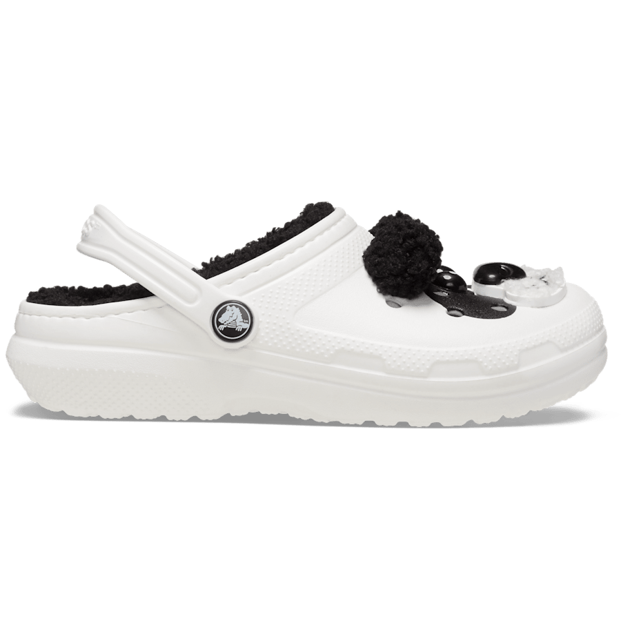 Chalk/Black Toddler Classic Lined I AM Panda Bear Clog - Side - Crocs