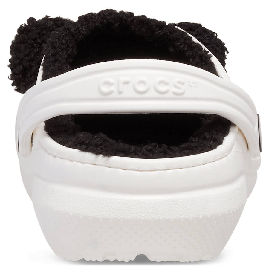 Chalk/Black Toddler Classic Lined I AM Panda Bear Clog - Back - Crocs