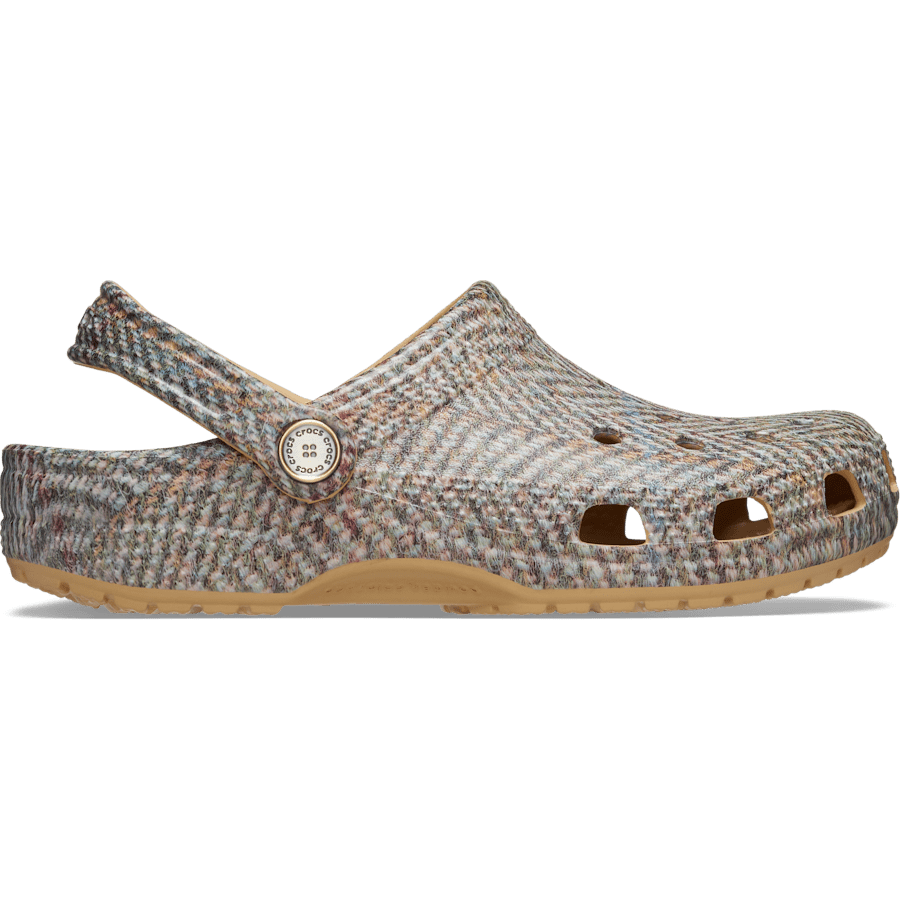 Wheat Classic Tweed Clog - Side - Crocs